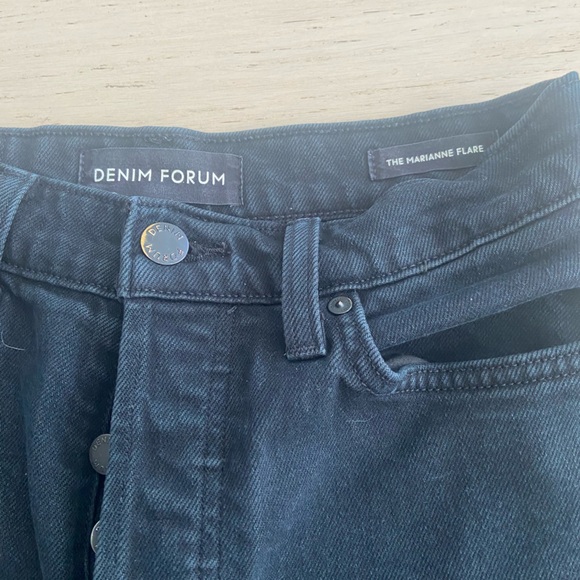 Aritzia Denim Forum Marianne Flare Jeans 26 Black Mid Rise EUC - Picture 7 of 11